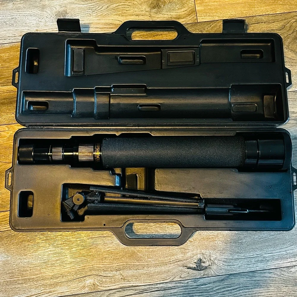 Black Telescope with Tripod